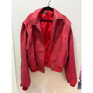 Lioness Vista Bomber Jacket in Red Crimson, Size XL